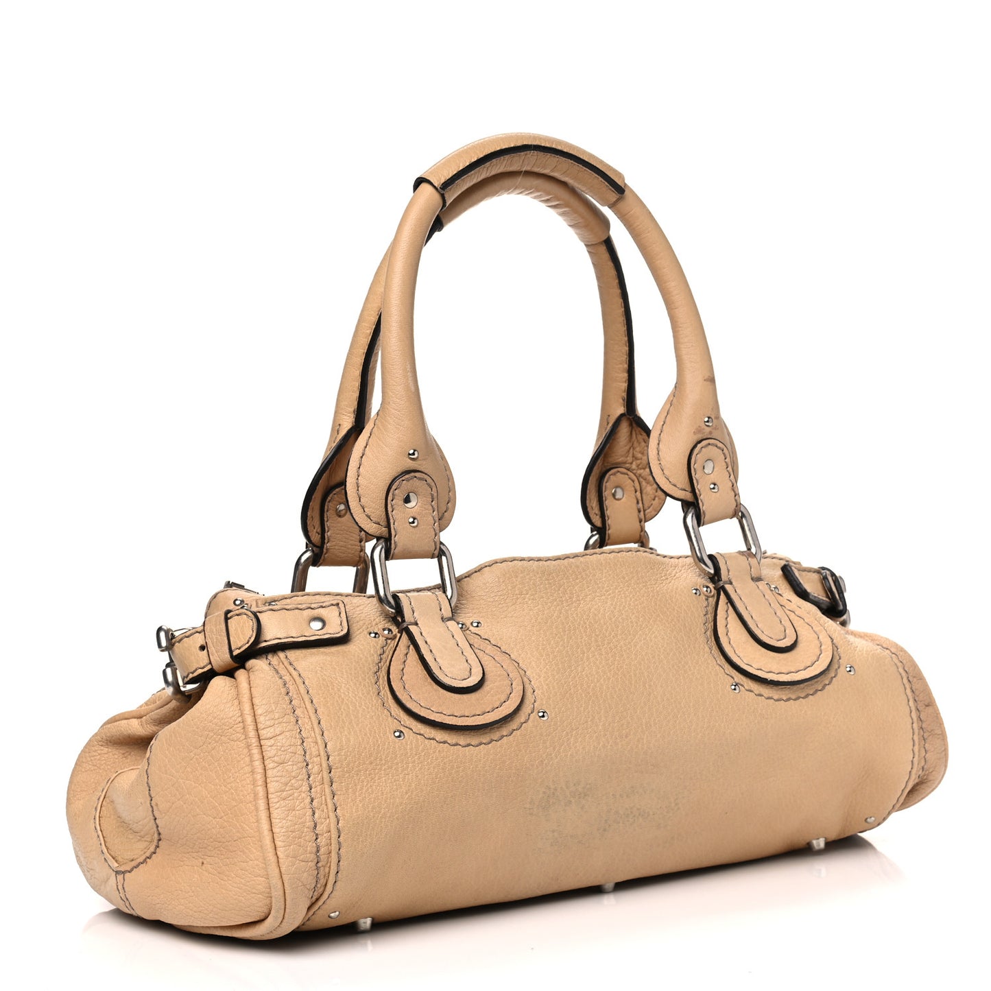 Calfskin Medium Paddington Satchel Beige