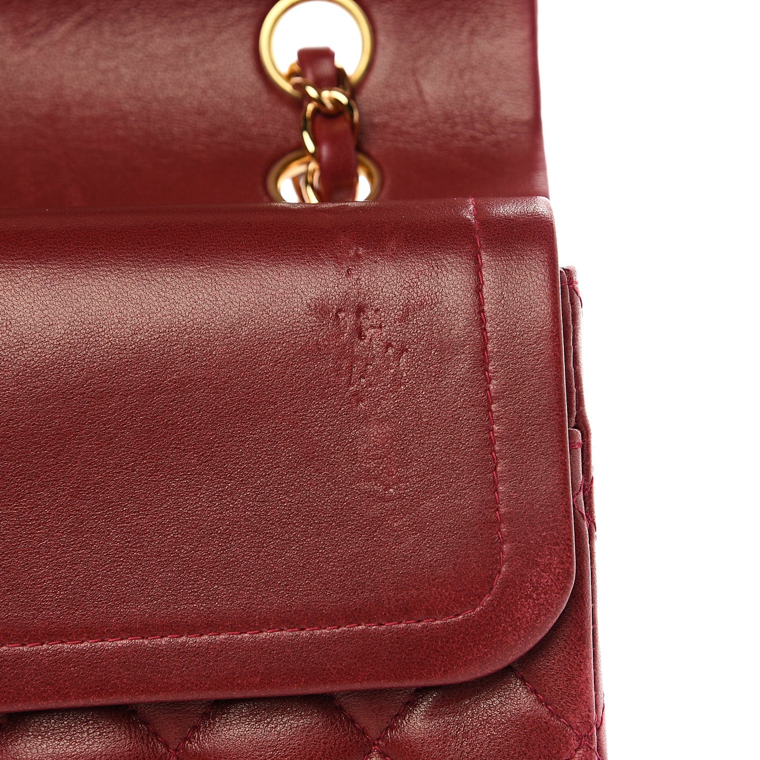 Chanel Lambskin Quilted Medium Double Flap Red 15 of 18