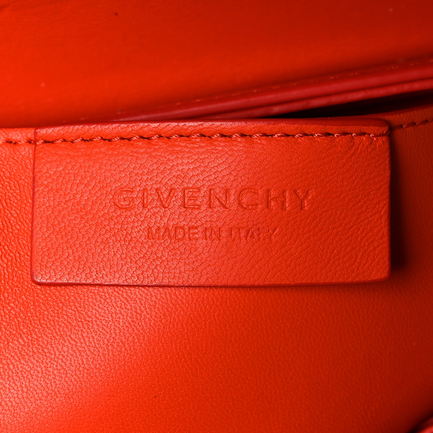 Givenchy Calfskin Bow Cut Chain Wallet Orange Fluo 6 of 11