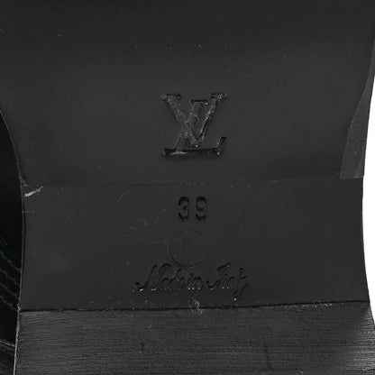 Louis Vuitton Calfskin Monogram Metropolis Flat Ranger Boots 39 Black 7 of 11