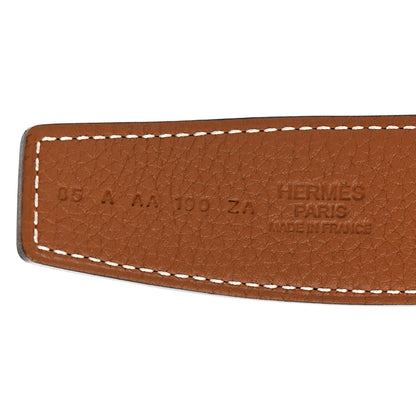 Hermes Box Togo 32mm H Belt 85 34 Black Gold 3 of 5