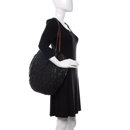 Chanel Crumpled Grained Calfskin Drawstring Tote Black 2 of 14