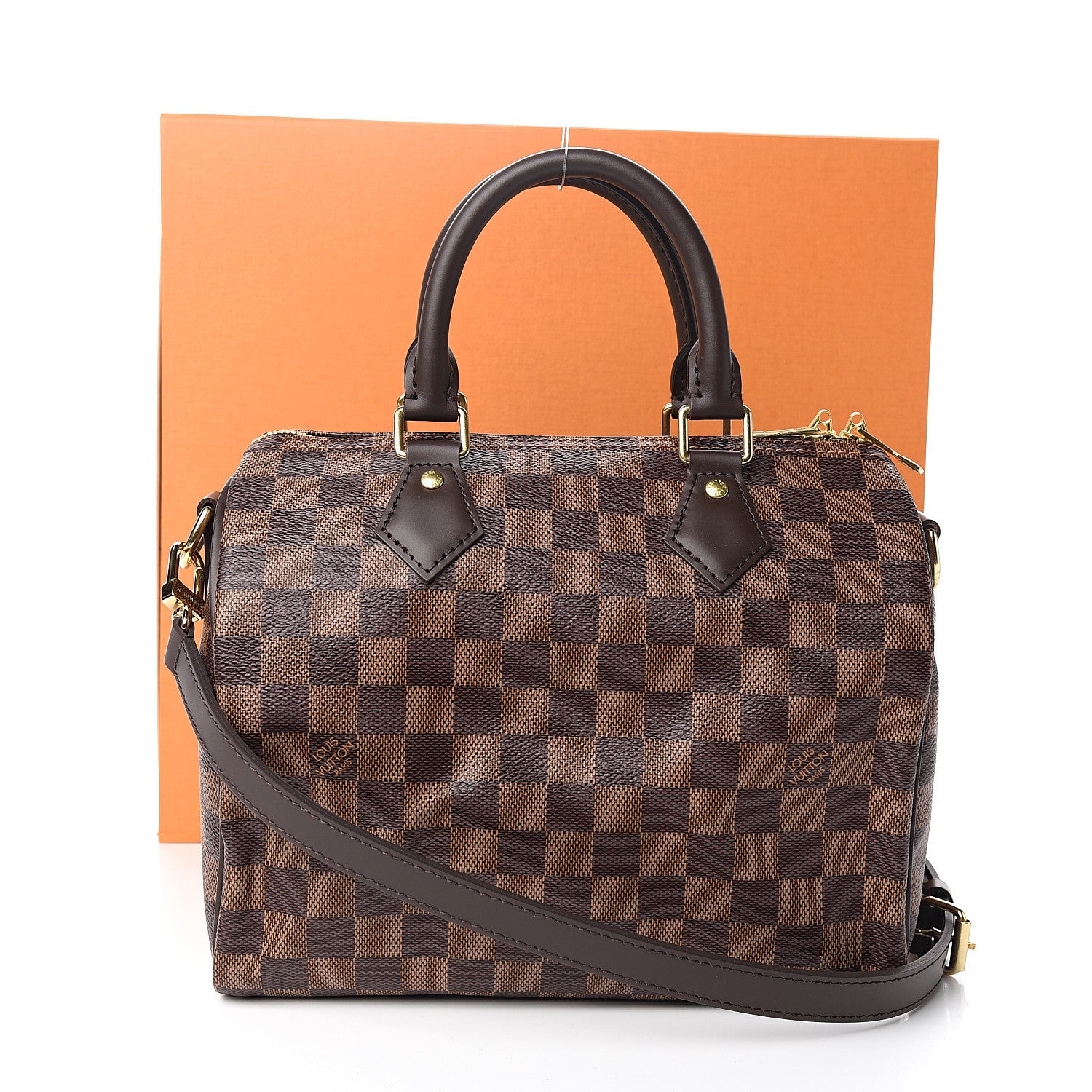 Louis Vuitton Damier Ebene Speedy Bandouliere 25 10 of 10