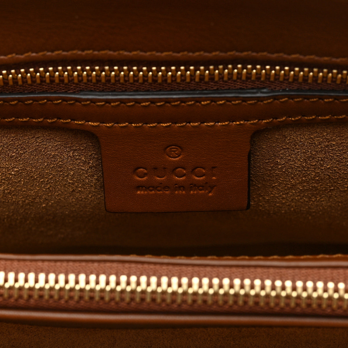 Gucci GG Supreme Monogram Calfskin Padlock Slip Pocket Shoulder Bag Beige Cuir 6 of 10