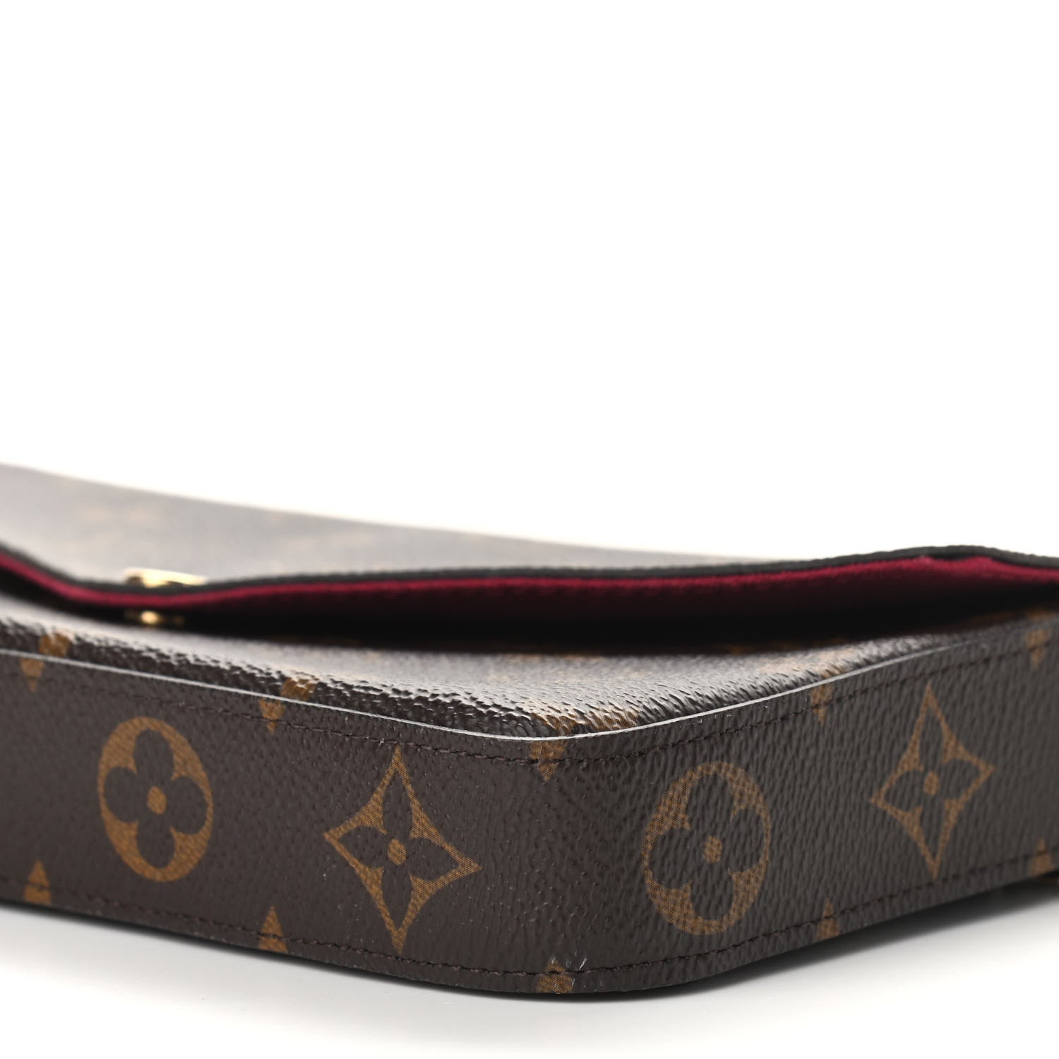 Louis Vuitton Monogram Pochette Felicie Chain Wallet Fuchsia 11 of 12