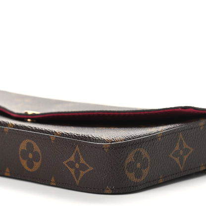 Louis Vuitton Monogram Pochette Felicie Chain Wallet Fuchsia 11 of 12