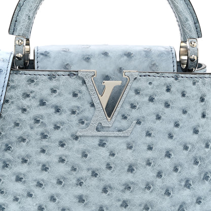 Louis Vuitton Ostrich Capucines Mini Blue Denim 7 of 10