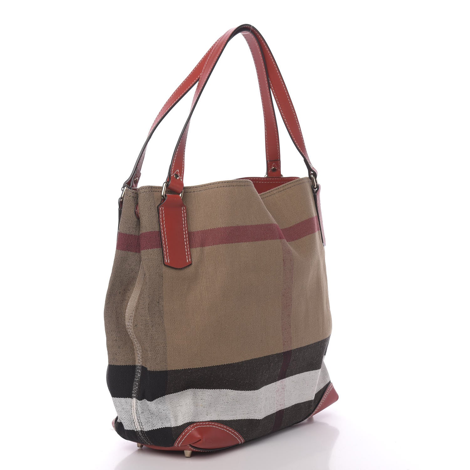 Burberry Canvas Mega Check Medium Maidstone Cadmium Red 3 of 11