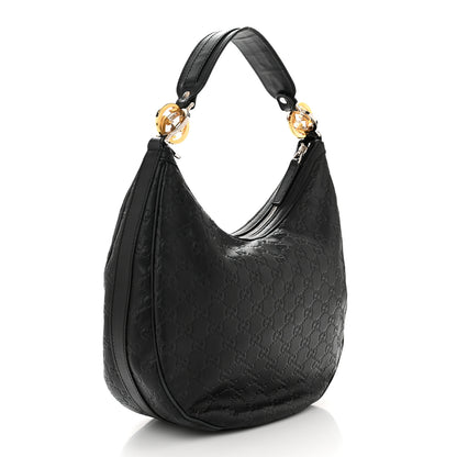 Gucci Guccissima Medium GG Twins Hobo Black 3 of 12