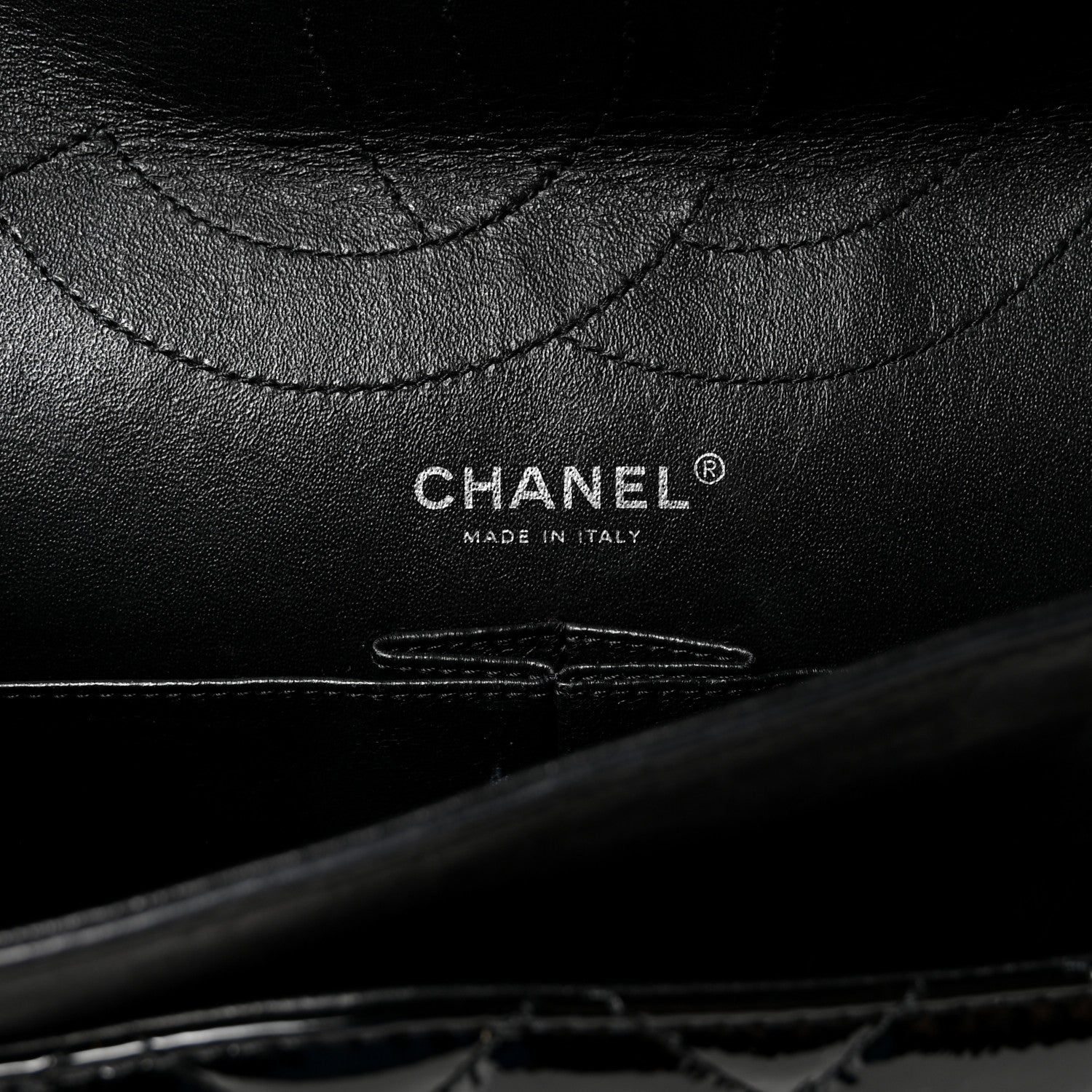 Chanel Distressed Patent Quilted 2.55 Reissue 227 Flap Black 6 of 10