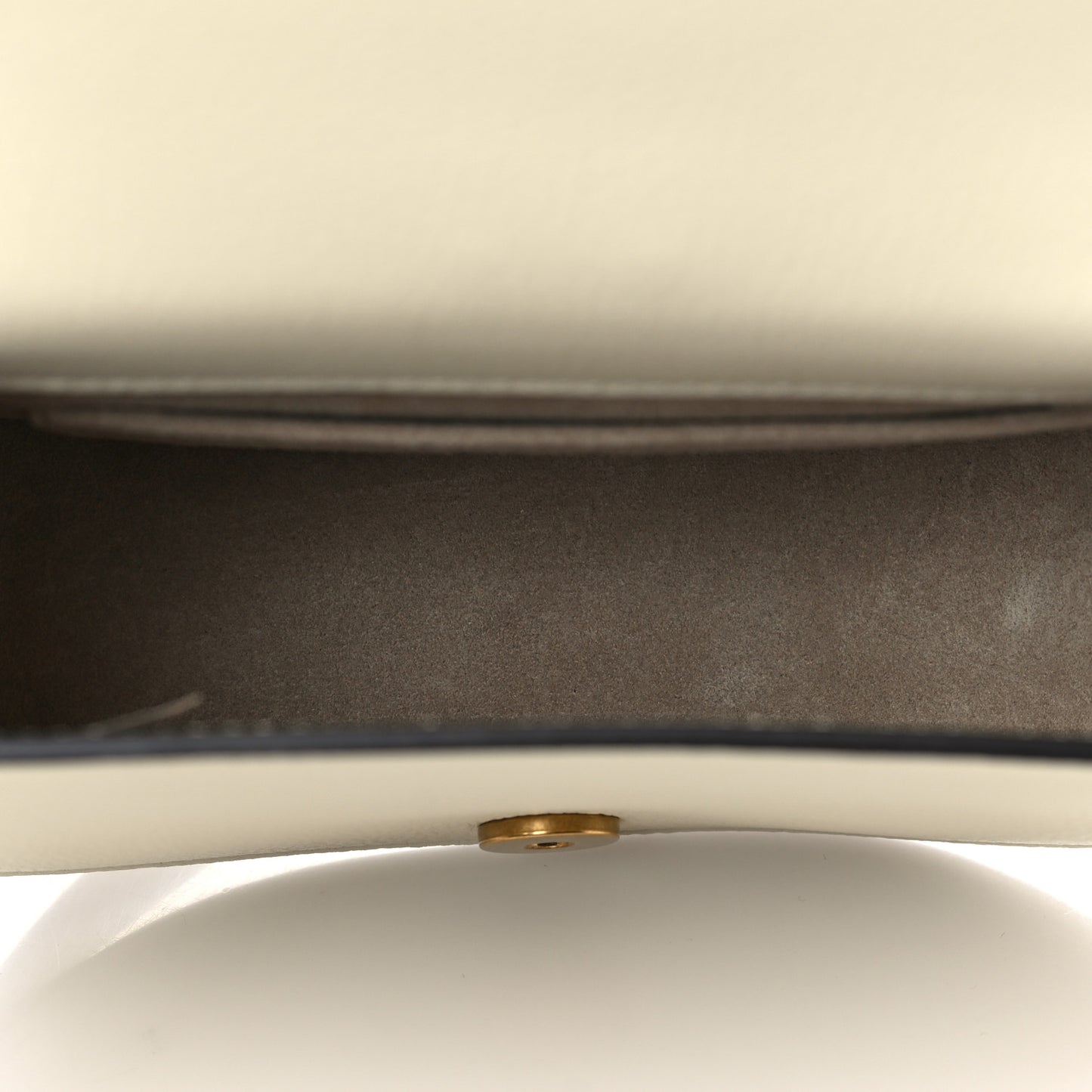 Calfskin Suede Small Nile Bracelet Bag Off White