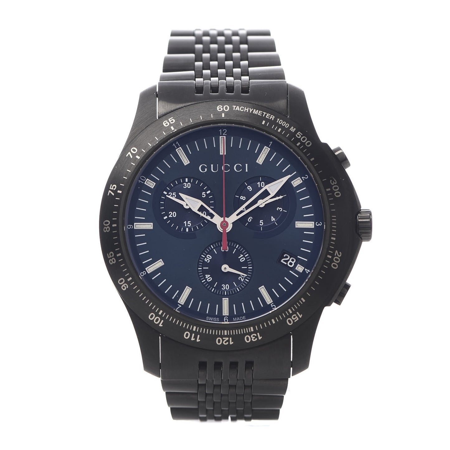 PVD Stainless Steel 44mm G-Timeless Chronograph Quartz Watch Blue