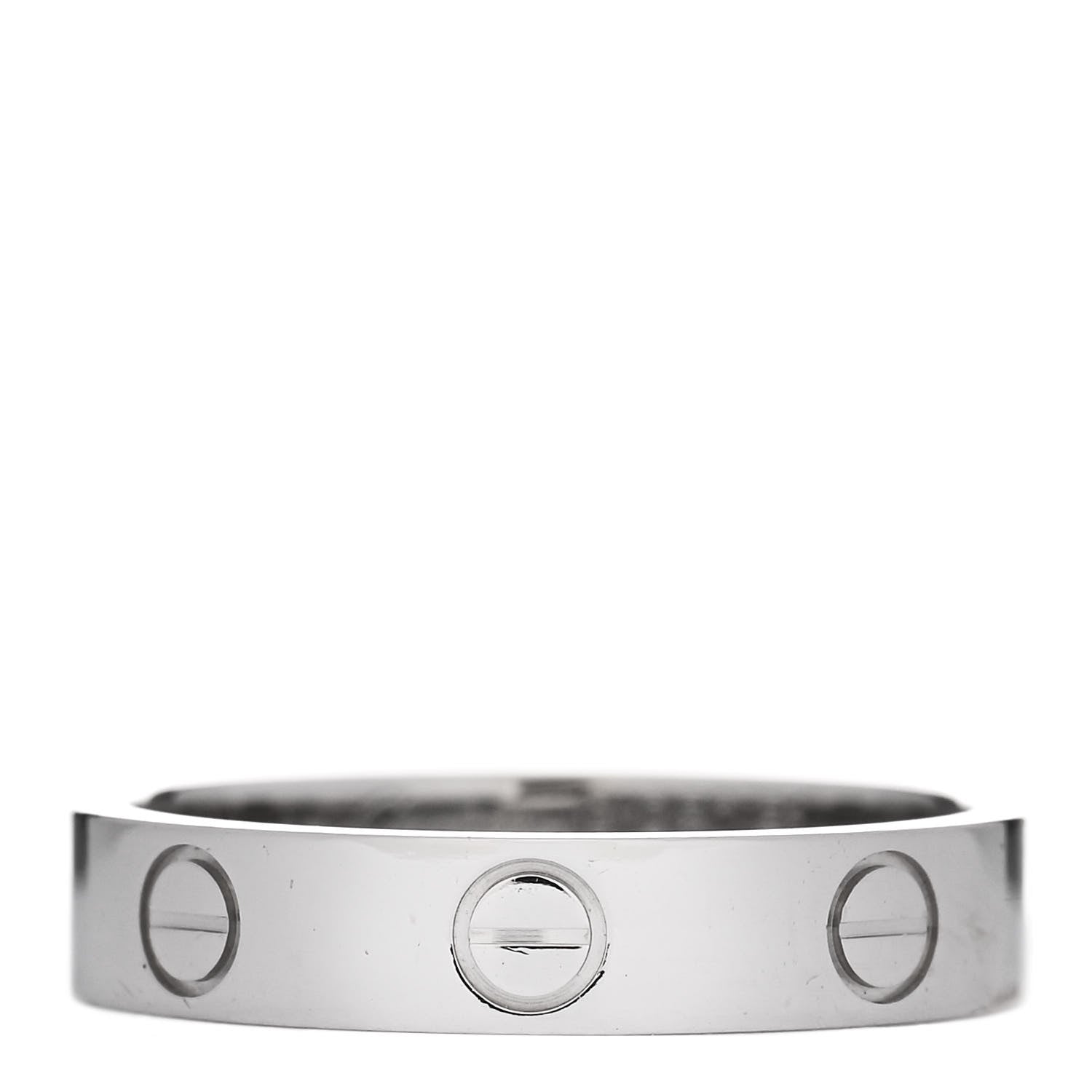 Cartier Platinum 3.5mm LOVE Wedding Band Ring 51 5.75 1 of 6