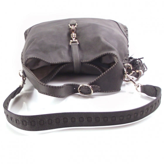 Leather New Jackie Hobo Gray