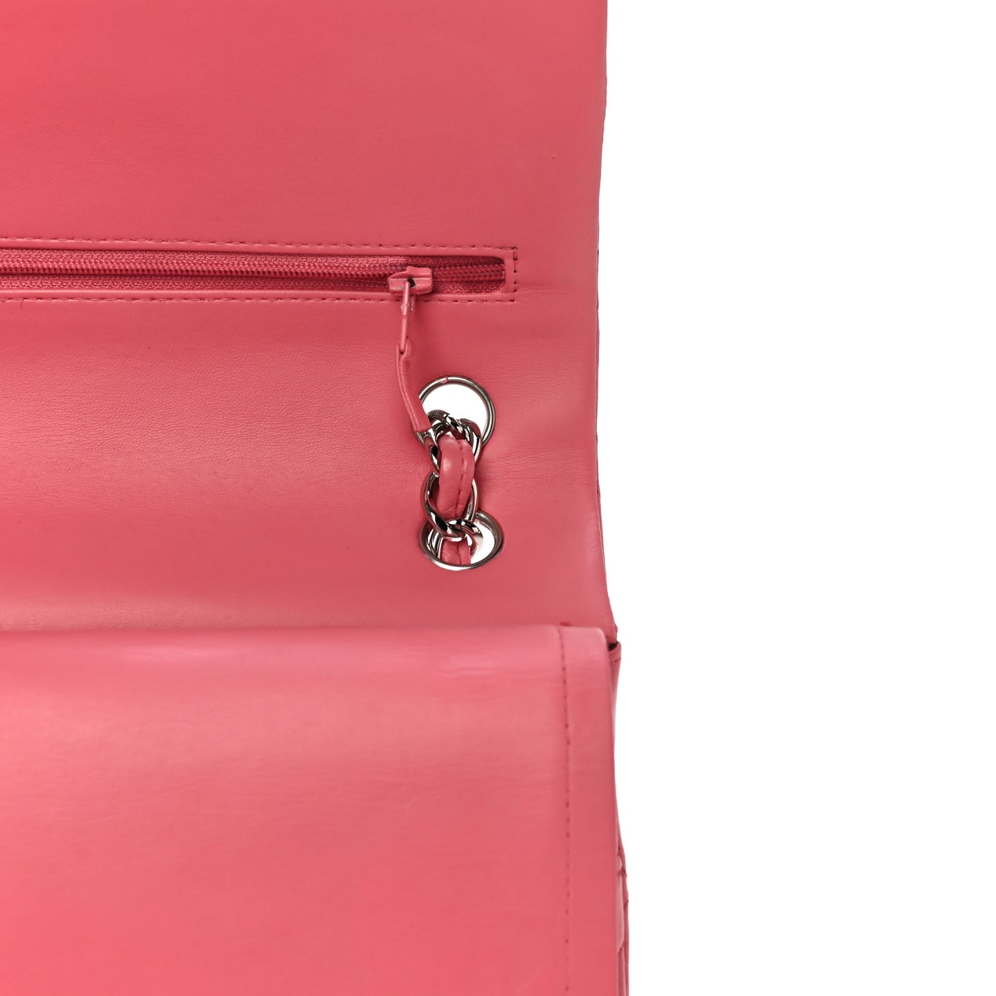 Lambskin Quilted Jumbo Double Flap Pink