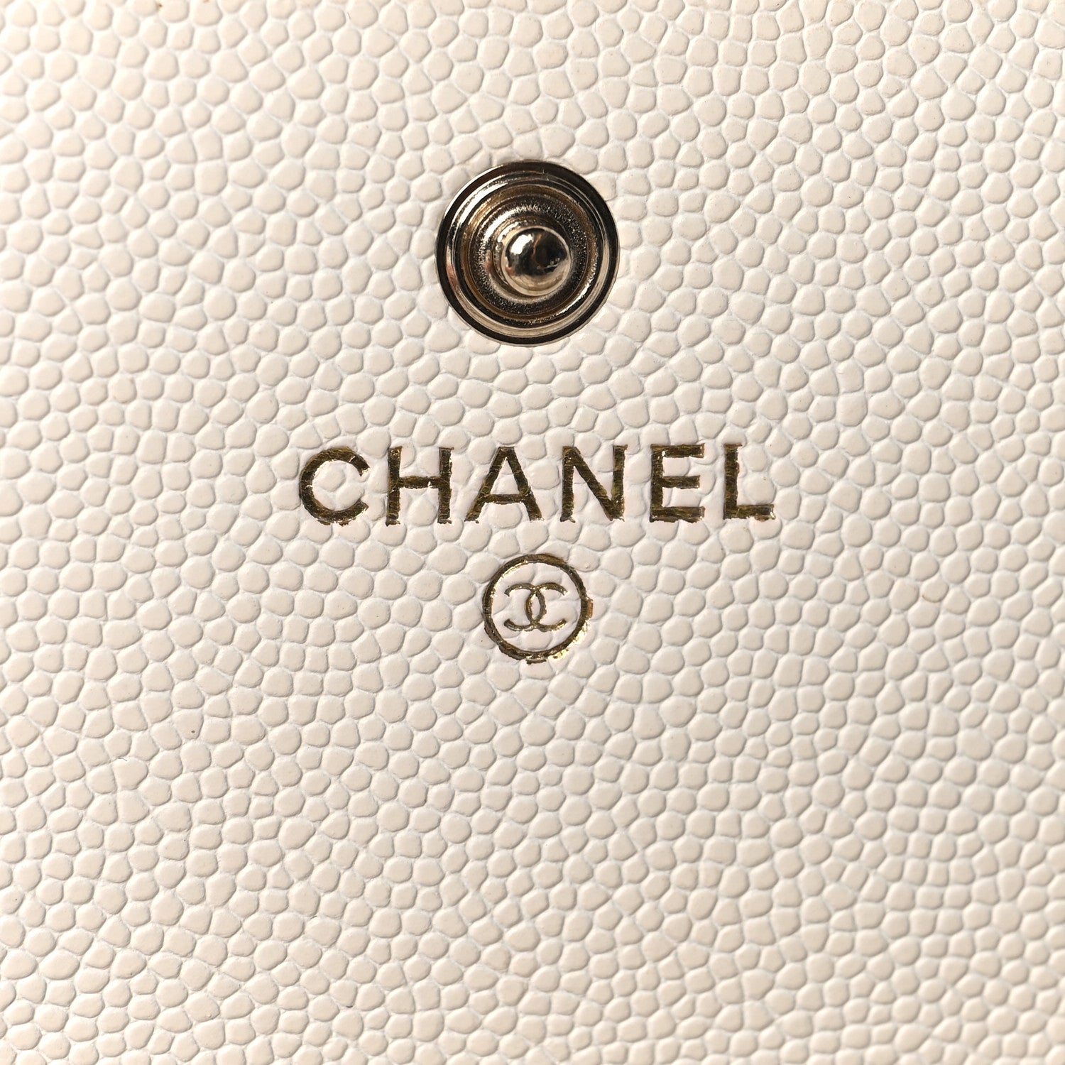 Chanel Caviar Quilted Striated CC Large Gusset Flap Wallet White 6 of 9