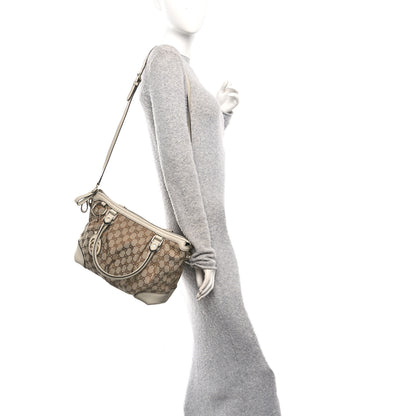 Gucci Monogram Margaux Calfskin Medium Sukey Top Handle Bag Beige Ebony Mystic White 2 of 12