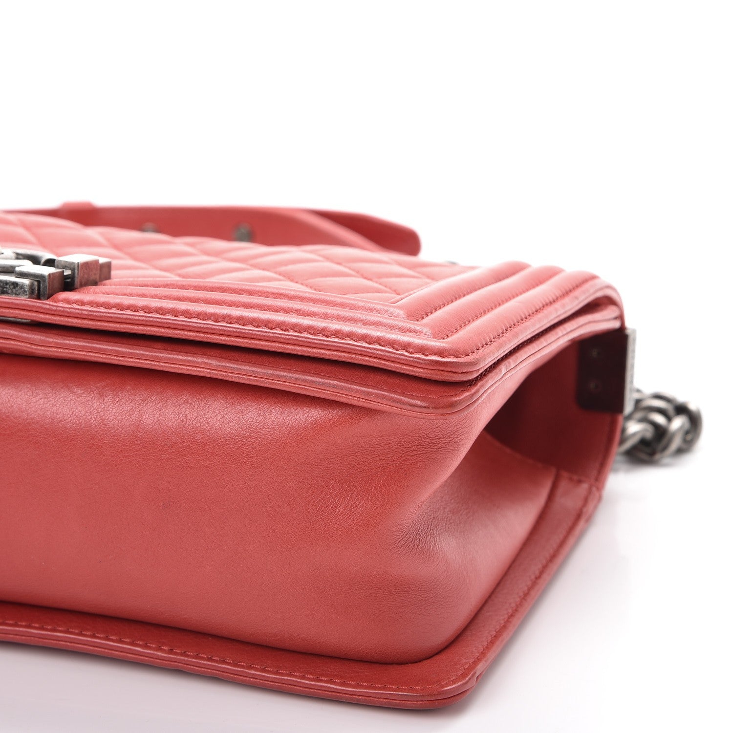 Chanel Calfskin Quilted Medium Boy Flap Red 10 of 12
