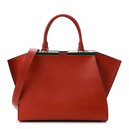 Fendi Vitello Dolce Marmol Shiny Nappa Petite 3Jours Tote Terra di Siena 1 of 10