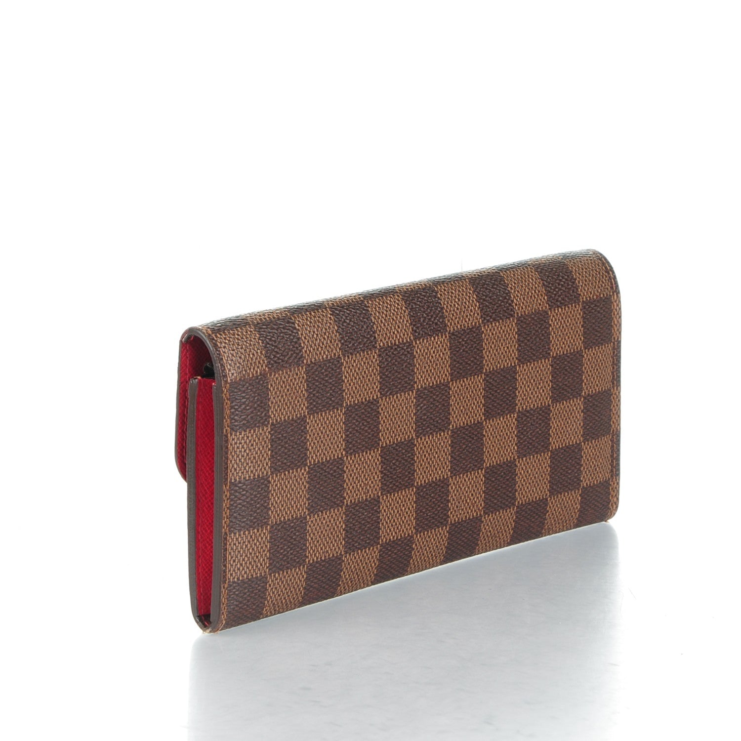 Louis Vuitton Damier Ebene Emilie Wallet Red 3 of 8