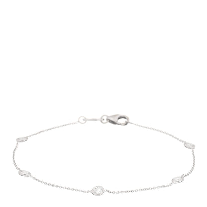 Roberto Coin 18K White Gold Diamond By the Inch Five Station Bracelet 1 of 3