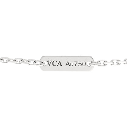 Van Cleef & Arpels 18K White Gold Mother of Pearl Vintage Alhambra Pendant Necklace 5 of 6