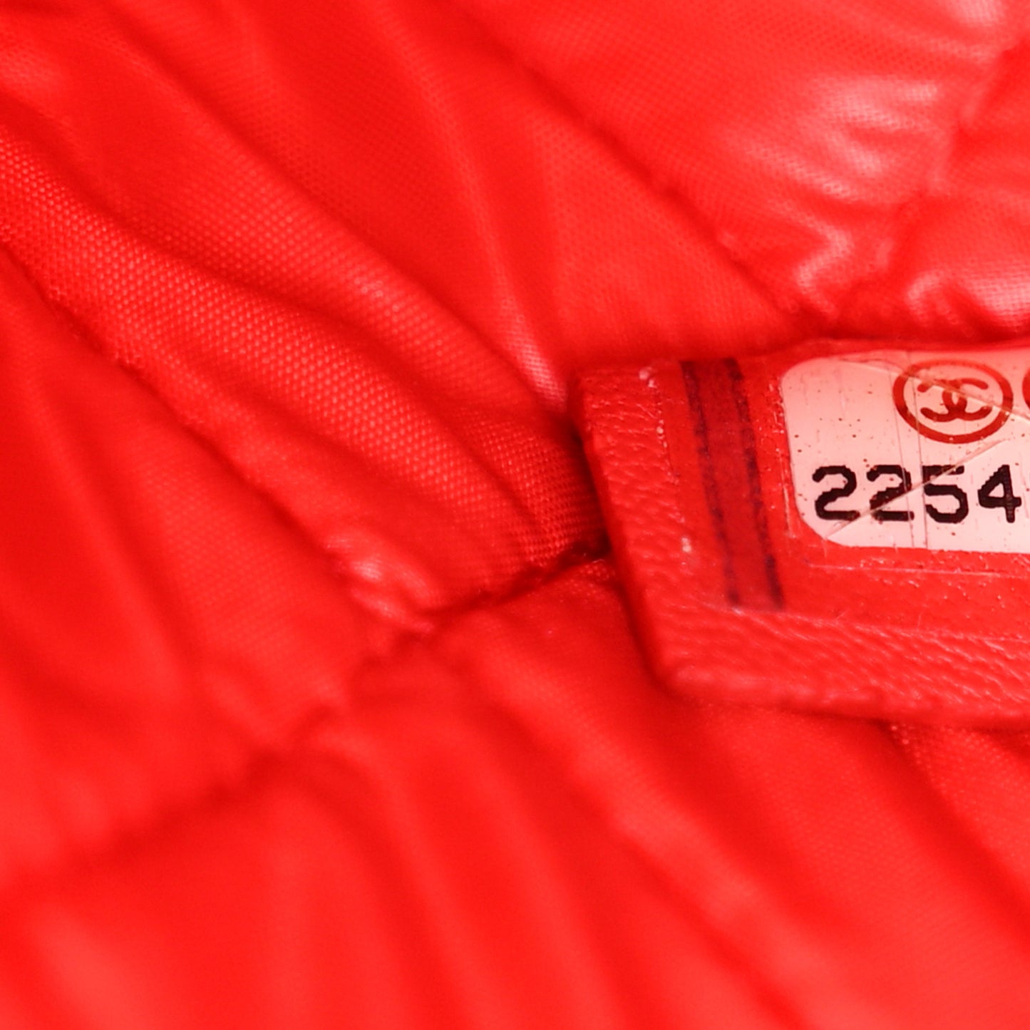 Lambskin Quilted Medium Cosmetic Case Red