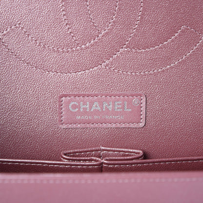 Chanel Iridescent Lambskin Quilted Jumbo Double Flap Light Purple 7 of 9