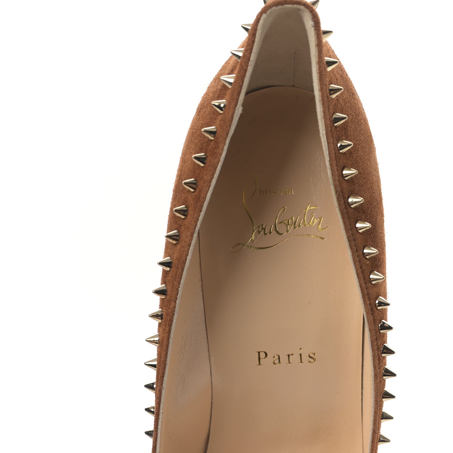 Christian Louboutin Veau Velours Anjalina 100 Pumps 39 Macchiato 7 of 7