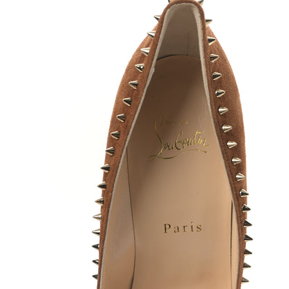 Christian Louboutin Veau Velours Anjalina 100 Pumps 39 Macchiato 7 of 7