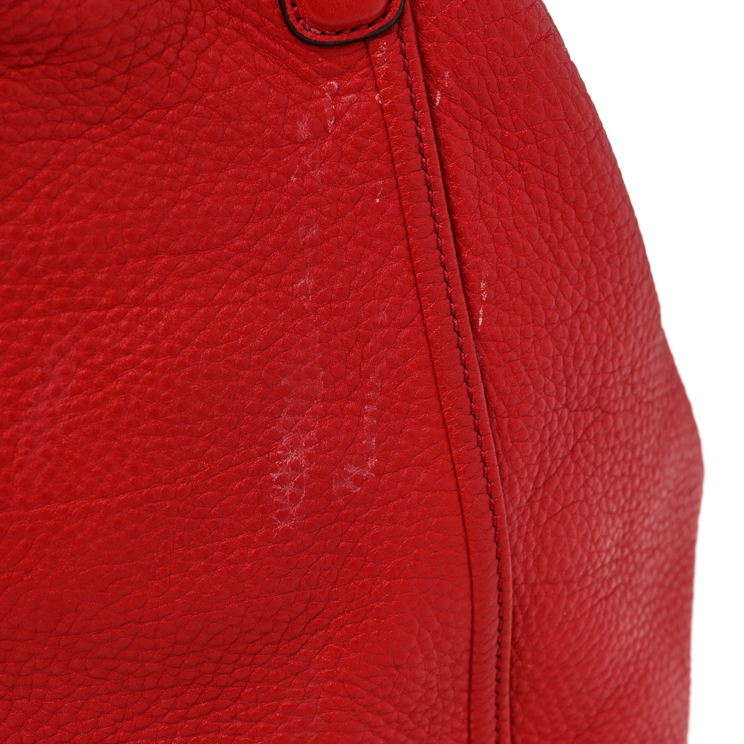 Gucci Pebbled Calfskin Medium Soho Shoulder Bag Red 7 of 13