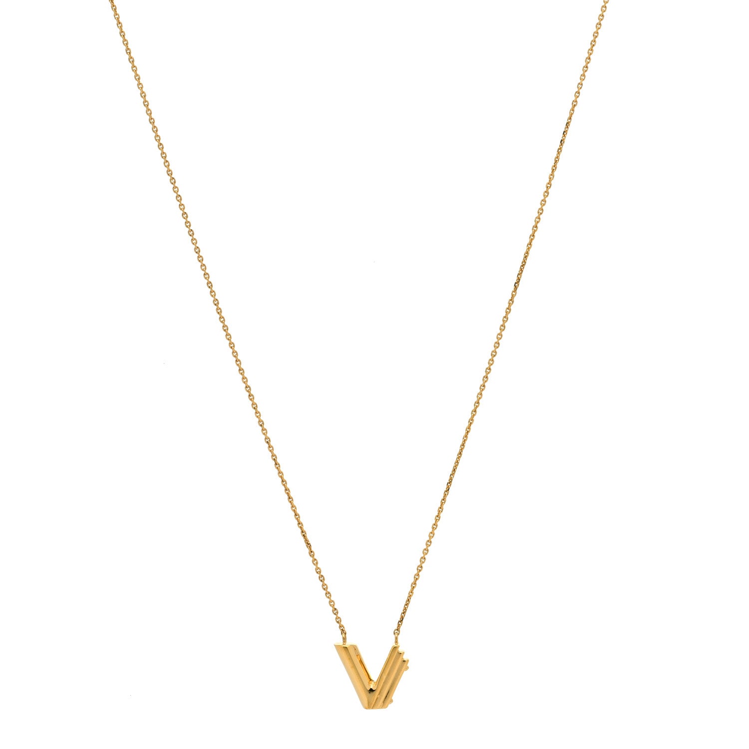 Louis Vuitton LV And Me Letter V Necklace Gold 1 of 5