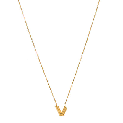 Louis Vuitton LV And Me Letter V Necklace Gold 1 of 5