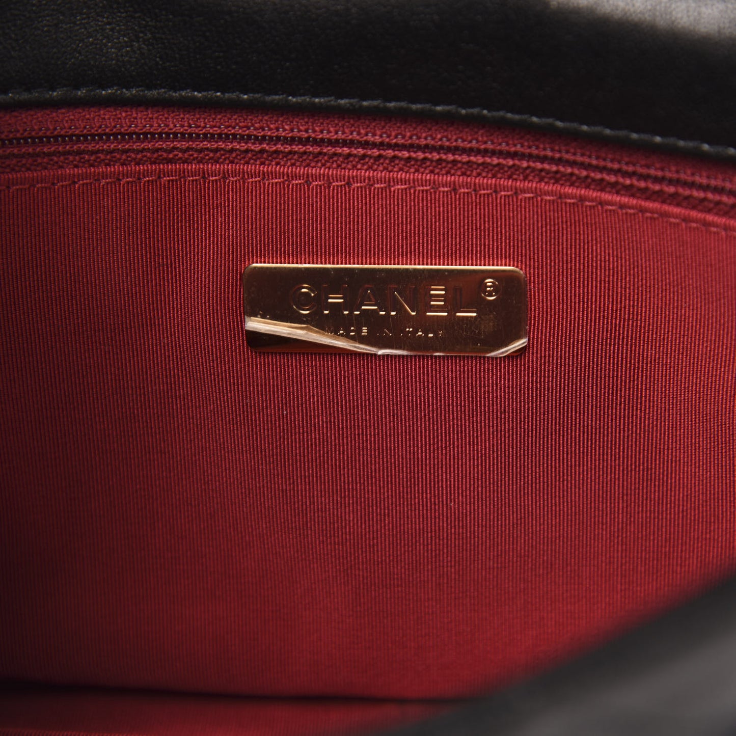 Goatskin Quilted Medium 19 Flap Black