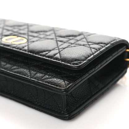 Christian Dior Supple Calfskin Caro Pouch with Chain Black 10 of 10
