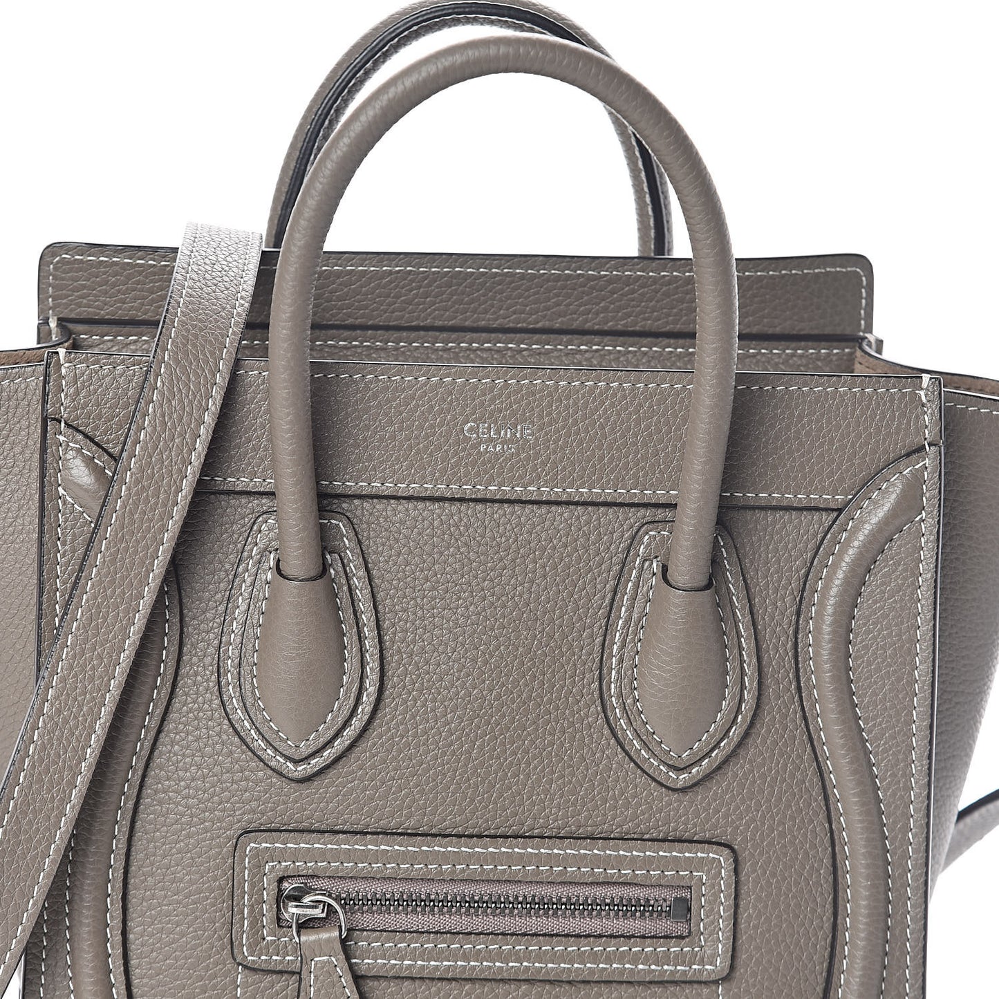 Drummed Calfskin Nano Luggage Souris