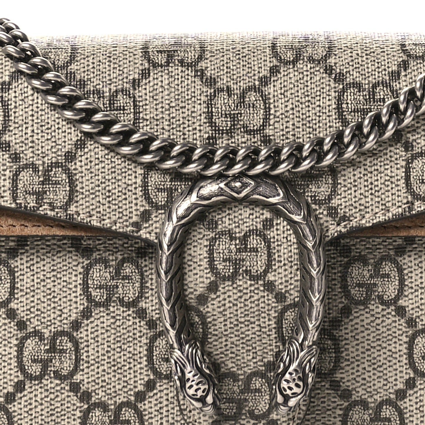 GG Supreme Monogram Super Mini Dionysus Shoulder Bag Taupe