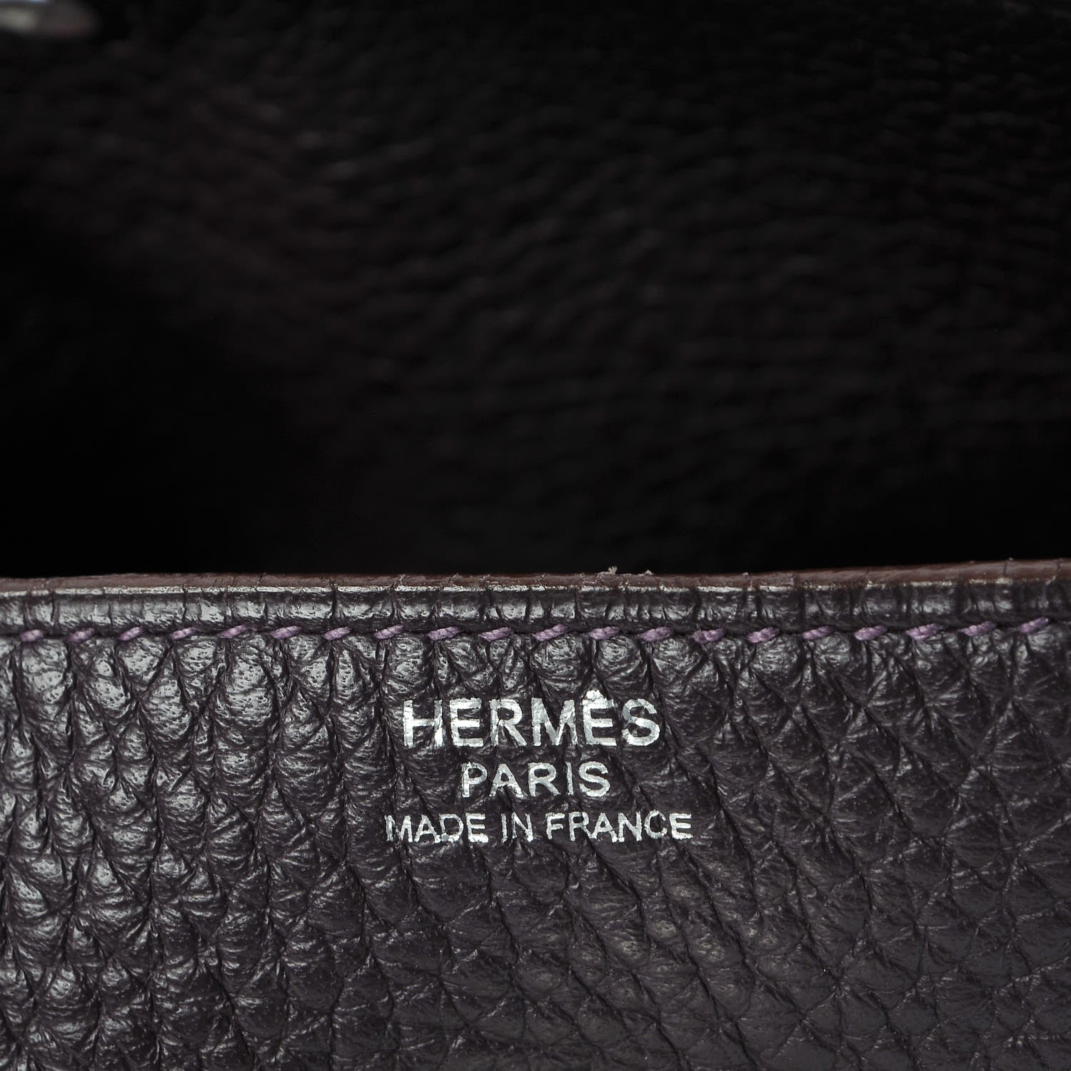Hermes Taurillon Clemence Lindy 30 Raisin 7 of 7