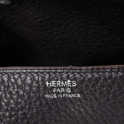 Hermes Taurillon Clemence Lindy 30 Raisin 7 of 7