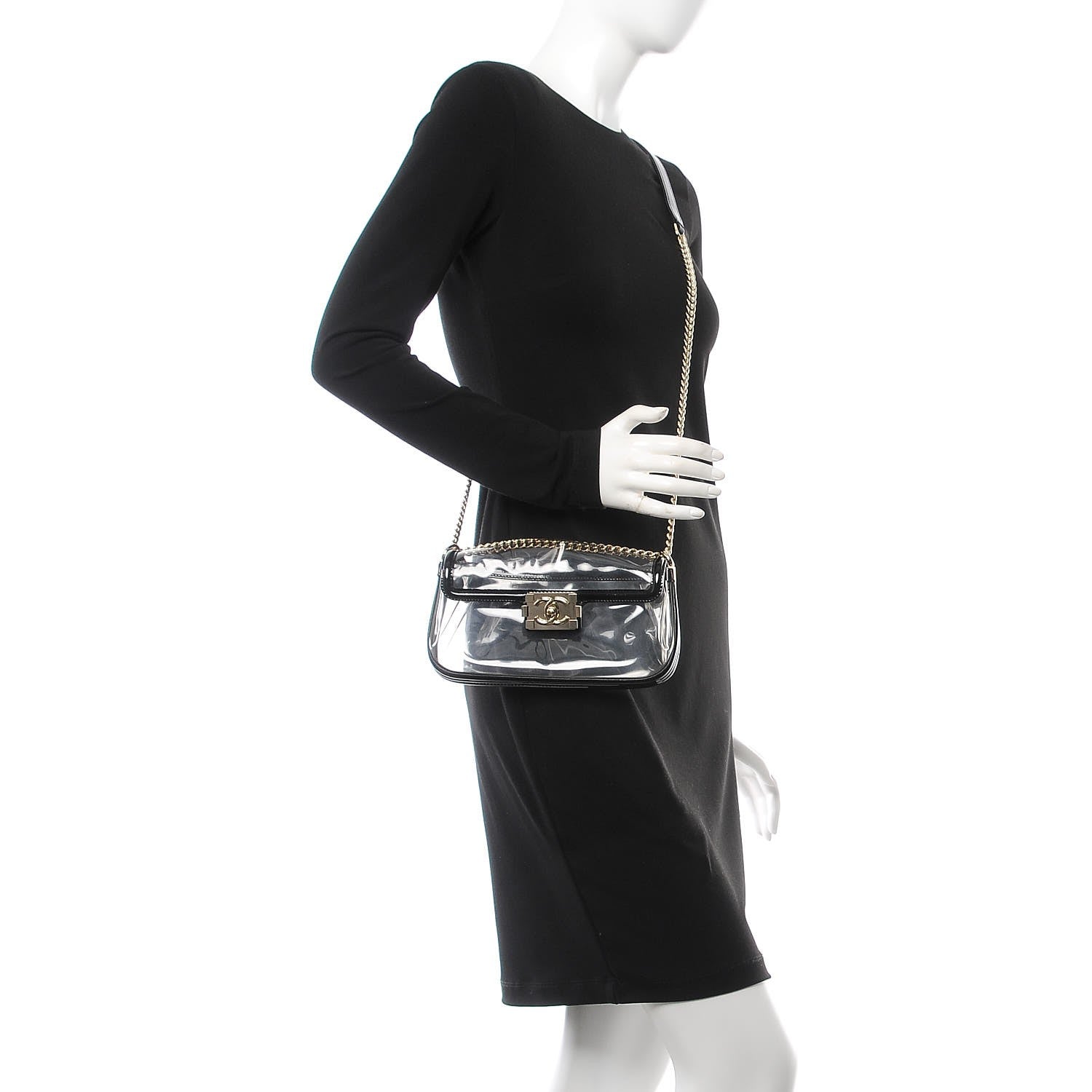 Chanel Vinyl Naked Boy Flap Black 2 of 8