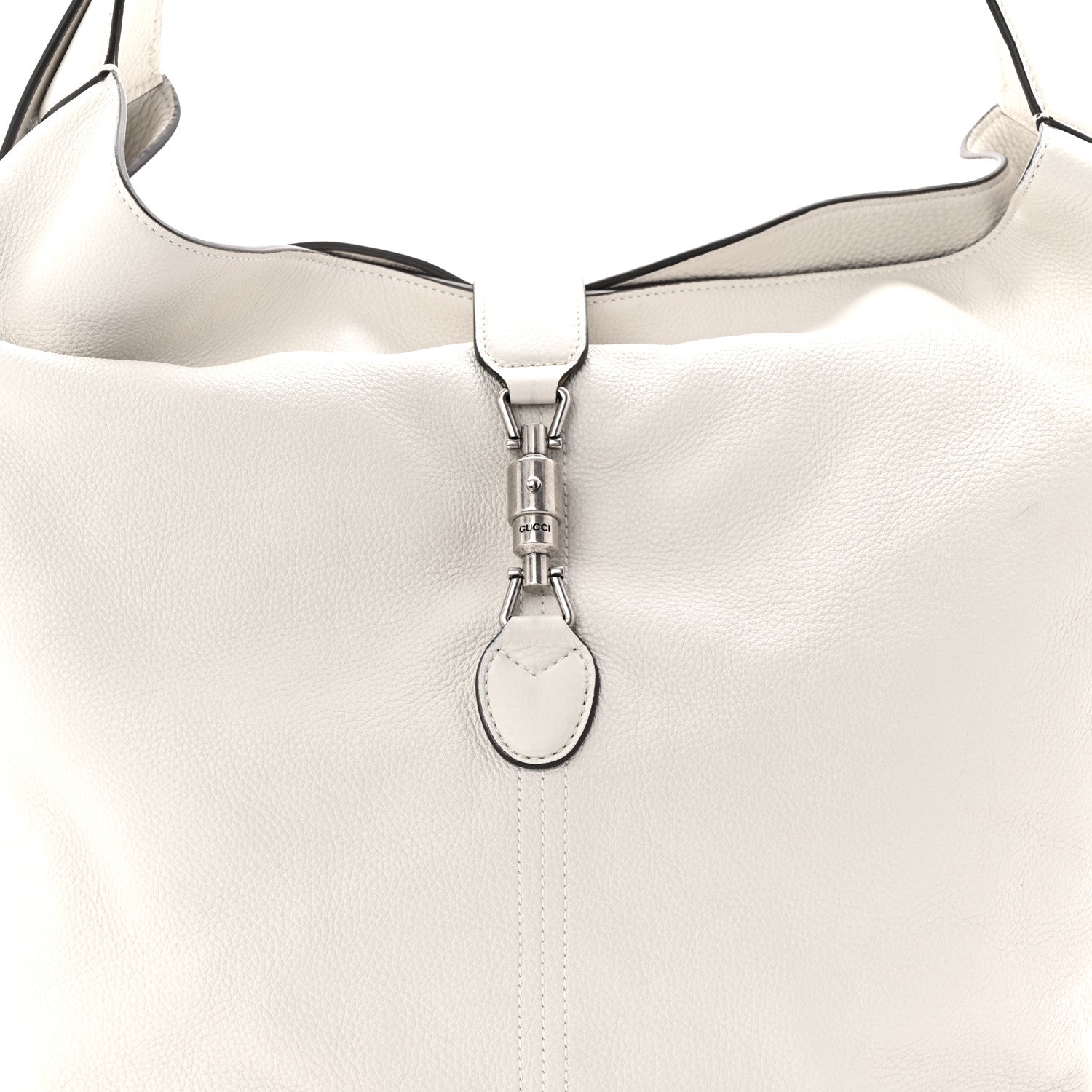 Gucci Amour Grane Calfskin Medium Jackie 1961 Crossbody Bag White 9 of 11