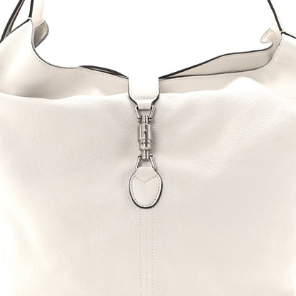 Gucci Amour Grane Calfskin Medium Jackie 1961 Crossbody Bag White 9 of 11