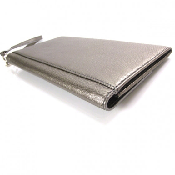 Leather CD Wristlet Silver