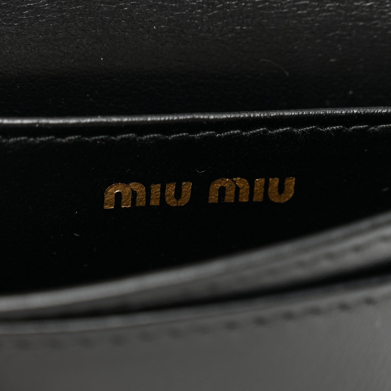 Miu Miu Nappa Quilted Flap Card Holder Key Ring Black 6 of 7