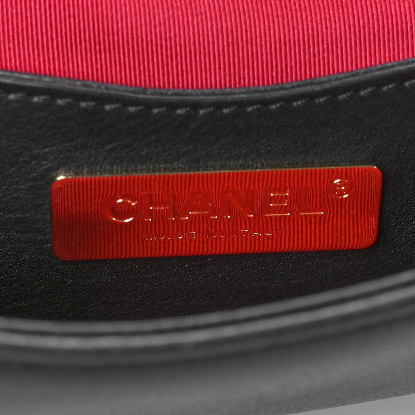 Calfskin Quilted Small Underline Flap Black