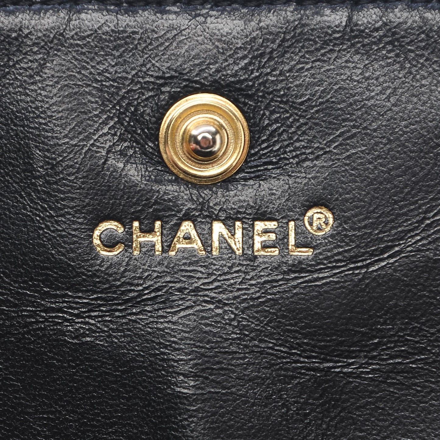 Lambskin Quilted Chocolate Bar Long Wallet Black