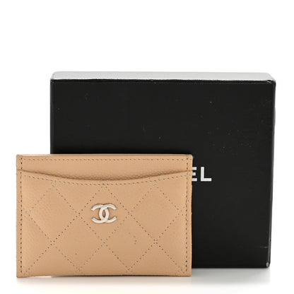 Chanel Caviar Quilted Card Holder Beige 10 of 10