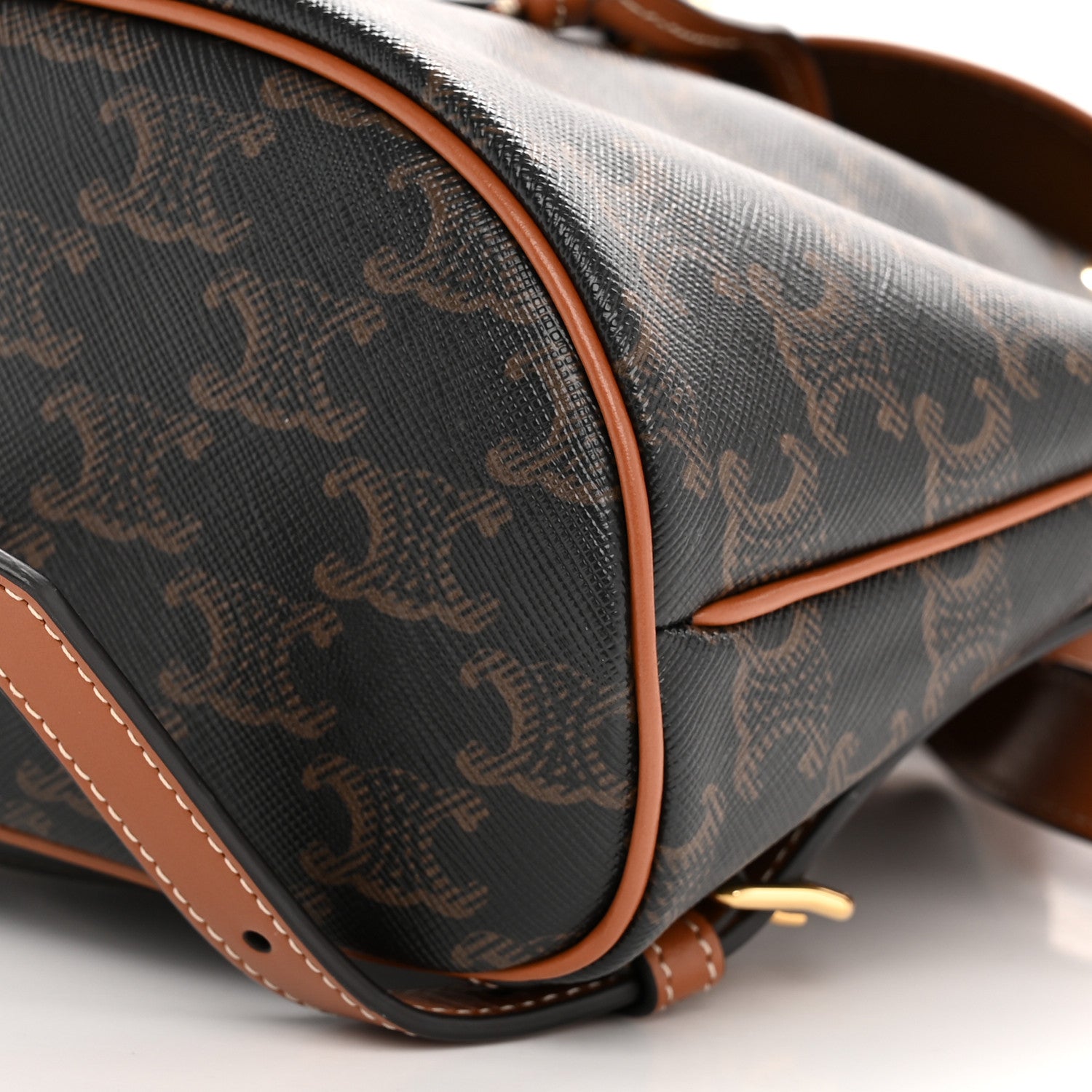 Celine Triomphe Canvas Calfskin Mini Folco Backpack Tan 11 of 15