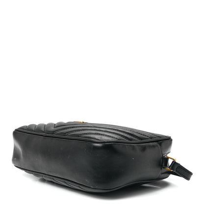 Saint Laurent Calfskin Matelasse Monogram Lou Camera Bag Black 8 of 11