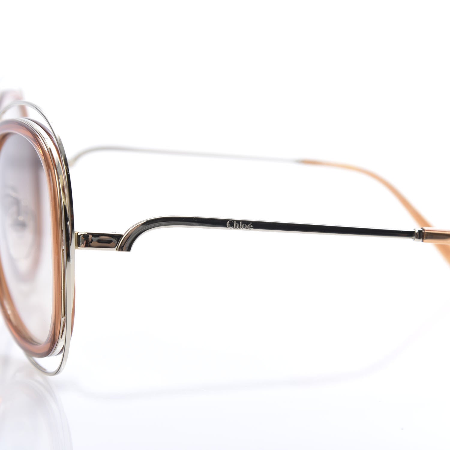 Chloe Oversized Carlina Sunglasses CE123S Gold Peach 8 of 9